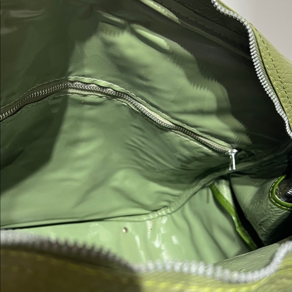 Vintage Starflight Green Leather Shoulder Bag. FREE SHIPPING on this item! - Picture 5 of 5